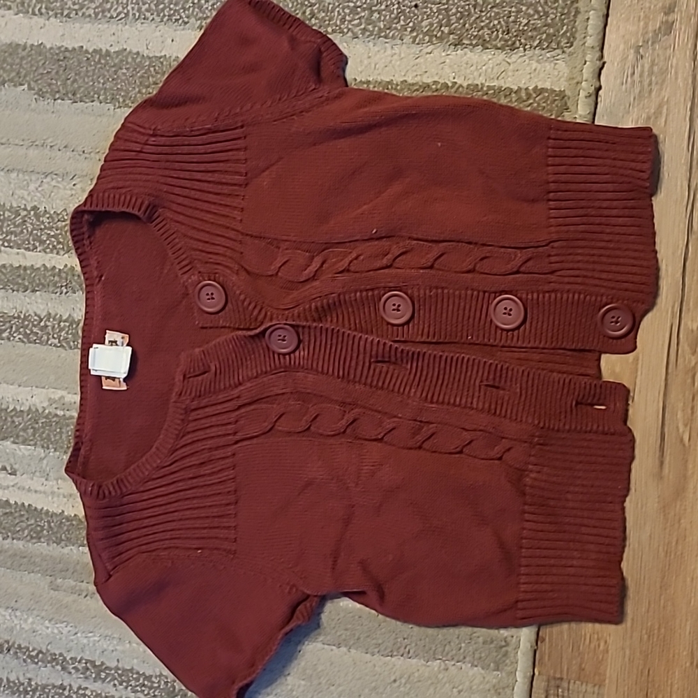 Womens crop short sleeve sweater